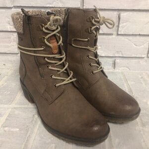 RELIFE (NWOT)Cognac Brown Lace/Zip-Up Lined Boots 39UR
Made in Germany